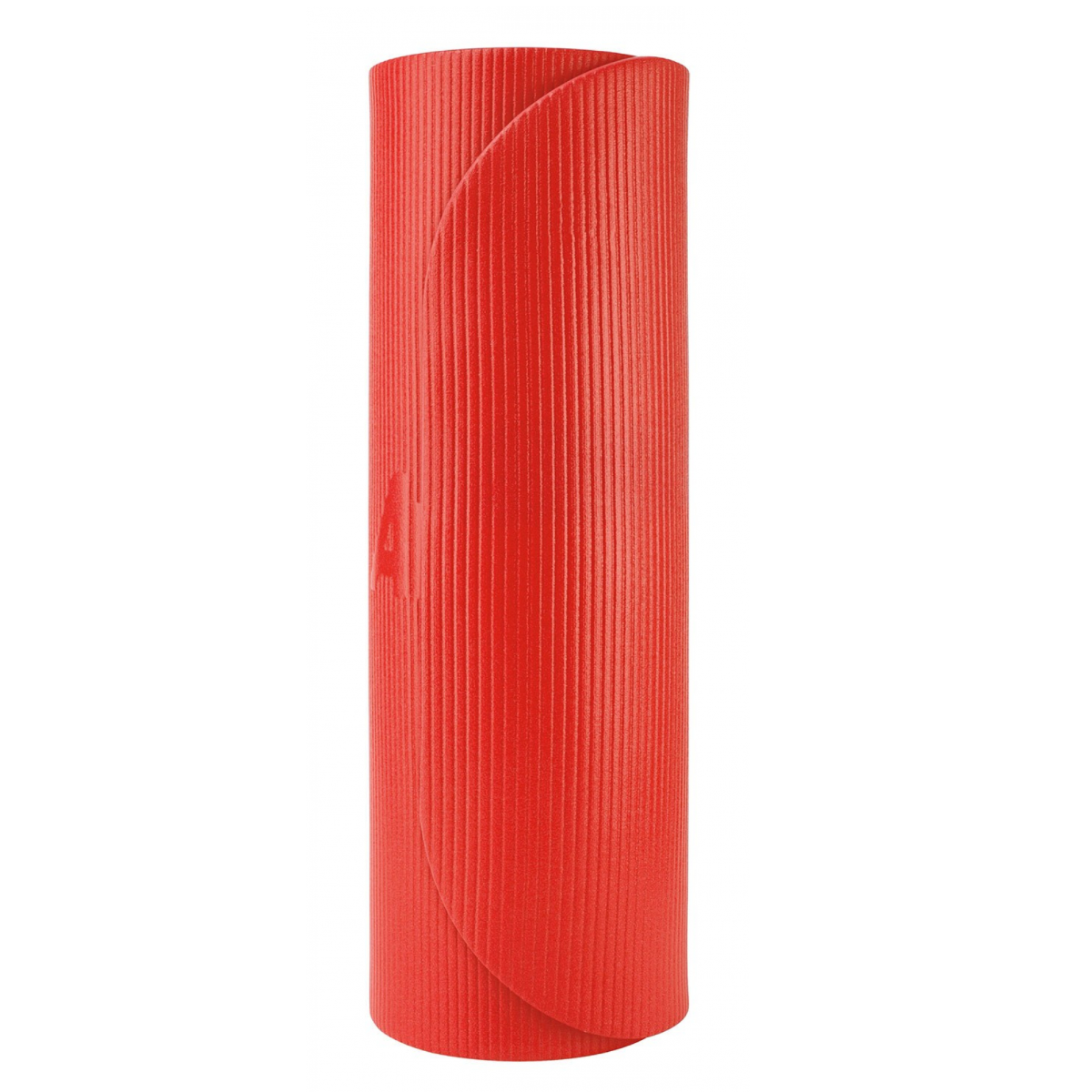 Airex Coronella 200 exercise mat in red color rolled up.