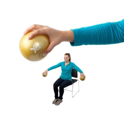 CanDo WaTE Ball - Hand-held Size - Yellow - 5" Diameter - 2.2 lb