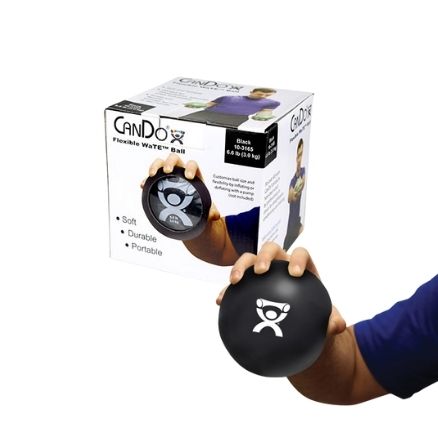 CanDo WaTE Ball - Hand-held Size - Black - 5" Diameter - 6.6 lb