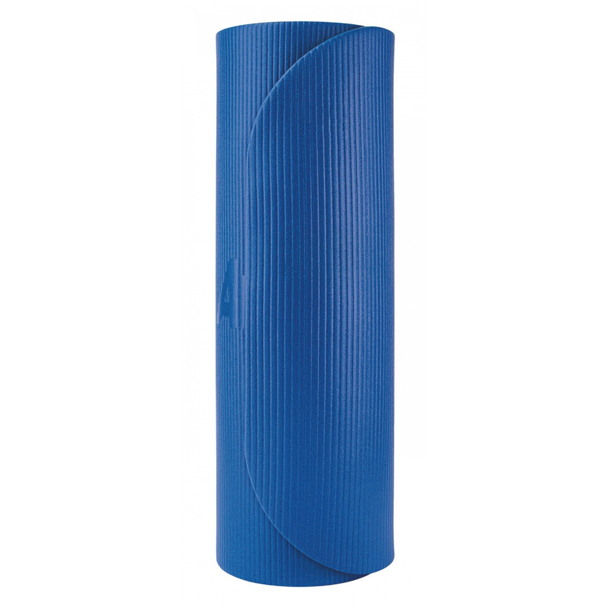 Airex Coronella 200 exercise mat in blue color rolled up.