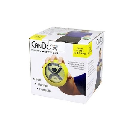 CanDo WaTE Ball - Hand-held Size - Yellow - 5" Diameter - 2.2 lb