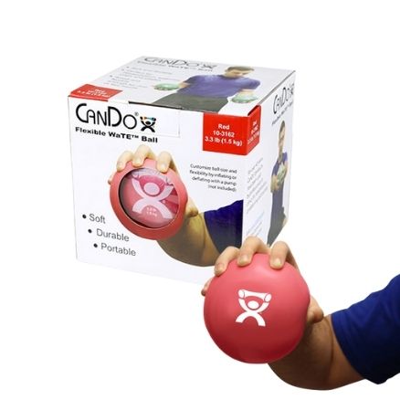 CanDo WaTE Ball - Hand-held Size - Red - 5" Diameter - 3.3 lb